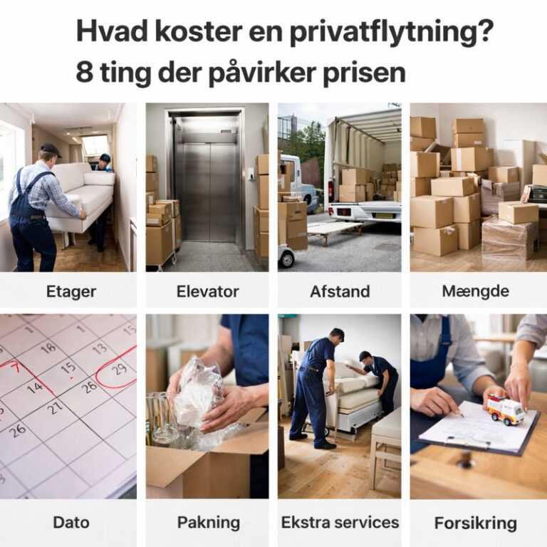Hvad koster en privatflytning? 8 ting der påvirker prisen