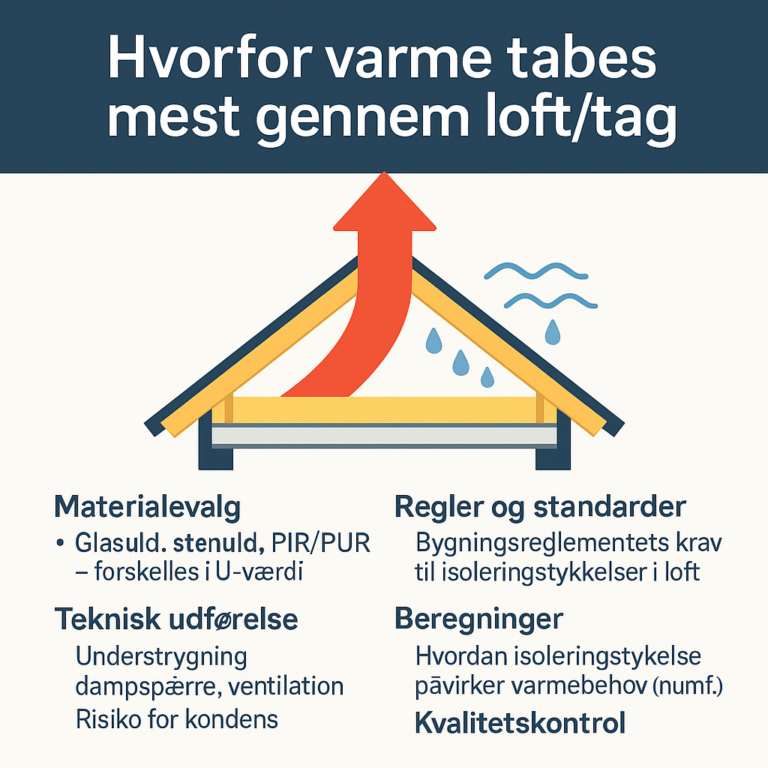Loftisolering med topisolering: hvorfor loftet har størst effekt på varmeregningen